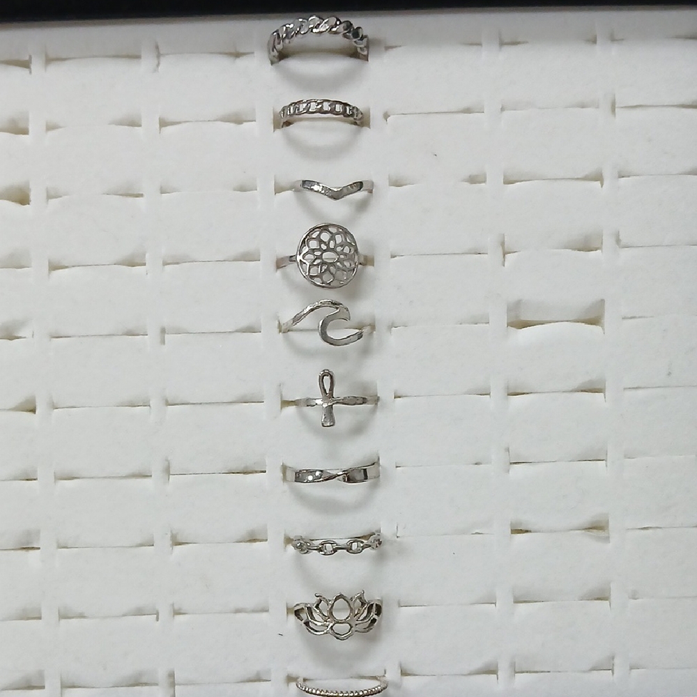 Elegant Silver Ring Set for Women